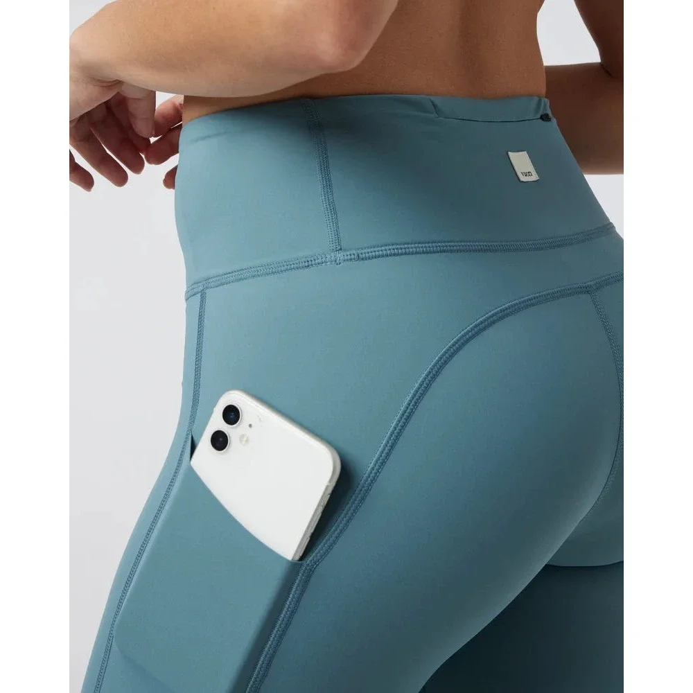 Vuori Stride Pocket Legging XS Teal Blue High Rise 7/8 Activewear VW429
